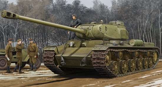 Plastikowy model do sklejania radzieckiego ciężkiego czołgu KV-122 w skali 1:35, model Trumpeter 01570. -image_Trumpeter_01570_1