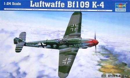 Opakowanie modelu Luftwaffe Messerschmitt Bf109K4 w skali 1/24. Trumpeter numer 02418.-image_Trumpeter_02418_1