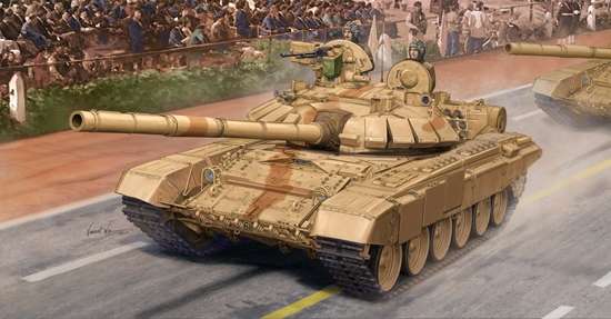 T-90 współczesny czołg produkcji rosyjskiej w wersji S produkowany dla Indii, plastikowy model do sklejania Trumpeter 05561 w skali 1:35-image_Trumpeter_05561_1