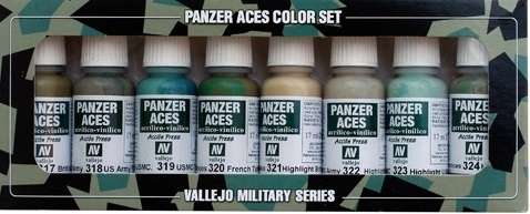 Zestaw farb modelarskich Model Color - Panzer Aces nr 3 (mundury) - 8 szt., Vallejo 70126.-image_Vallejo_70126_1