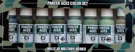 Zestaw farb modelarskich Model Color - Panzer Aces nr 4 (mundury) - 8 szt., Vallejo 70127.-image_Vallejo_70127_1
