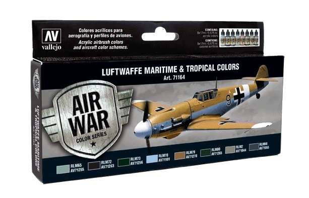 Zestaw modelarskich farb akrylowych do malowania samolotów Luftwaffe od 1941 r., Vallejo 71164-image_Vallejo_71164_1