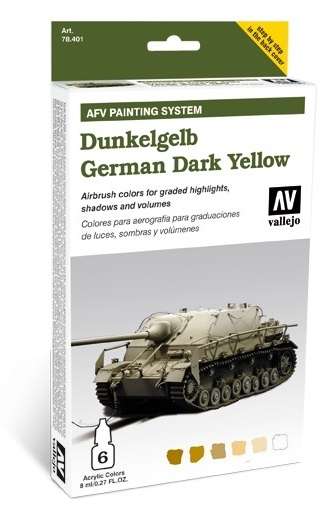 Zestaw Dunkelgelb - German Dark Yellow, Vallejo 78401.-image_Vallejo_78401_1