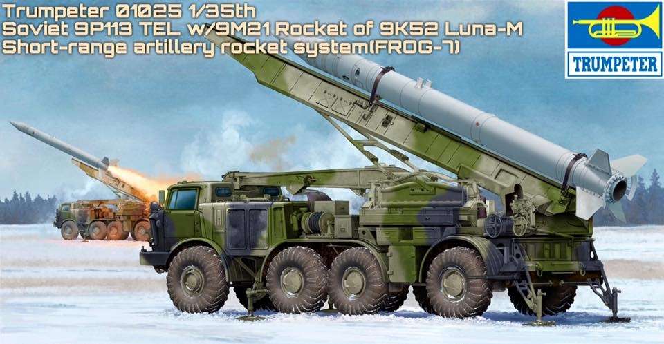 Model do sklejania rosyjskiej wyrzutni rakiet Luna-M z rakietą, model Trumpeter 01025 w skali 1:35.-image_Trumpeter_01025_1
