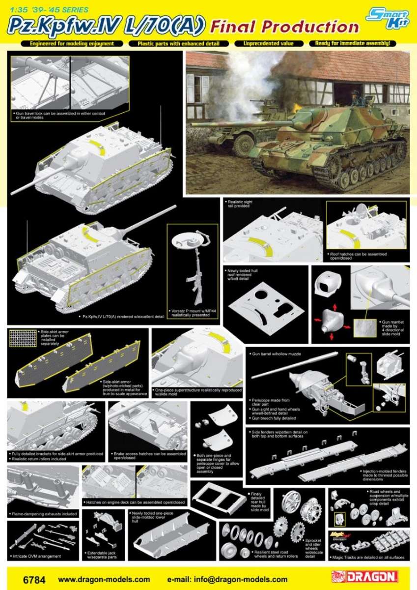 Model niszczyciela czołgów PzKpfw IV L/70 - model-dragon-6784 - image_dra6784_3-image_Dragon_6784_5