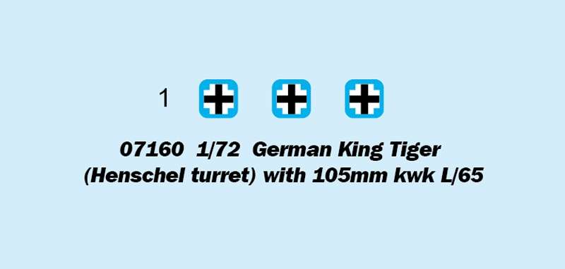 Trumpeter 07160 w skali 1:72 - model King Tiger Henchel turret with 105mm kWh L/6.5 do sklejania - image b-image_Trumpeter_07160_3