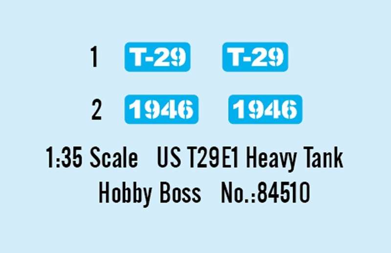US Heavy Tank T29E1 - model do sklejnaia - Hobby Boss 84510_image_3-image_Hobby Boss_84510_3