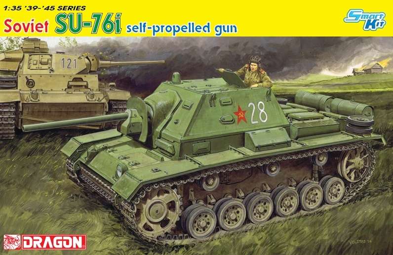 Radzieckie samobieżne działo SU-76i, plastikowy model do sklejania Dragon 6838 w skali 1/35.-image_Dragon_6838_1
