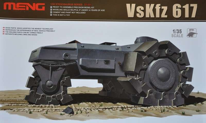 Niemiecki prototypowy pojazd torujący VsKfz 617, plastikowy model do sklejania Meng SS-001 w skali 1:35-image_Meng_SS-001_1