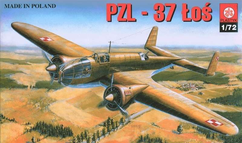 Polski samolot bombowy PZL.37 Łoś, plastikowy model do sklejania Plastyk 001 w skali 1:72-image_Plastyk_001_1