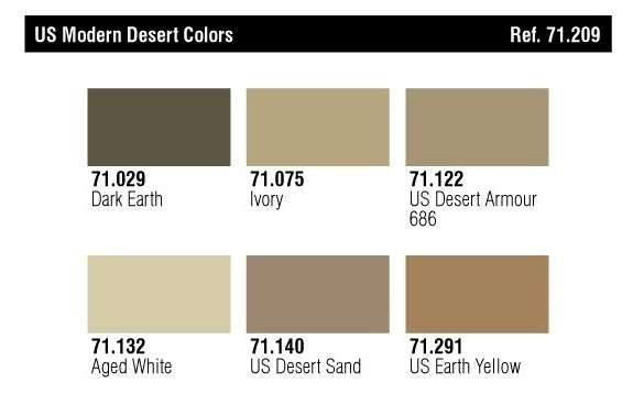 Kolory farb - zestaw Vallejo 71209 US Modern Desert Colors-image_Vallejo_71209_3