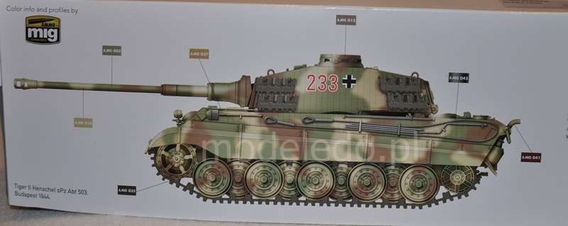 Niemiecki czołg z WWII King Tiger Henschel Turret w/Zimmerit model_do_sklejania_takom-2045_image_22-image_Takom_2045_5
