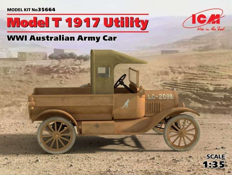 Samochód Ford Model T 1917 , plastikowy model do sklejania ICM 35664 w skali 1:35-image_ICM_35664_1