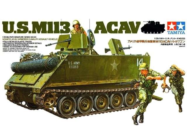 Amerykański transporter opancerzony M113 ACAV, plastikowy model do sklejania Tamiya 35135 w skali 1:35-image_Tamiya_35135_1