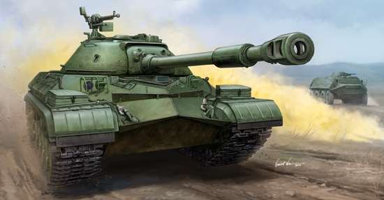 Radziecki ciężki czołg, ostatni z serii sowieckich czołgów IS-8, po śmierci Stalina jego nazwę zmieniono na T-10, plastikowy model do sklejania Trumpeter 05547 w skali 1:35-image_Trumpeter_05547_1